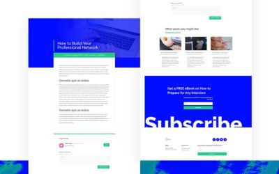 Free Divi Blog Post template for Recruiter Layout Pack