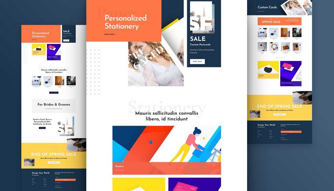 Stationery Shop Free Divi Layout Pack