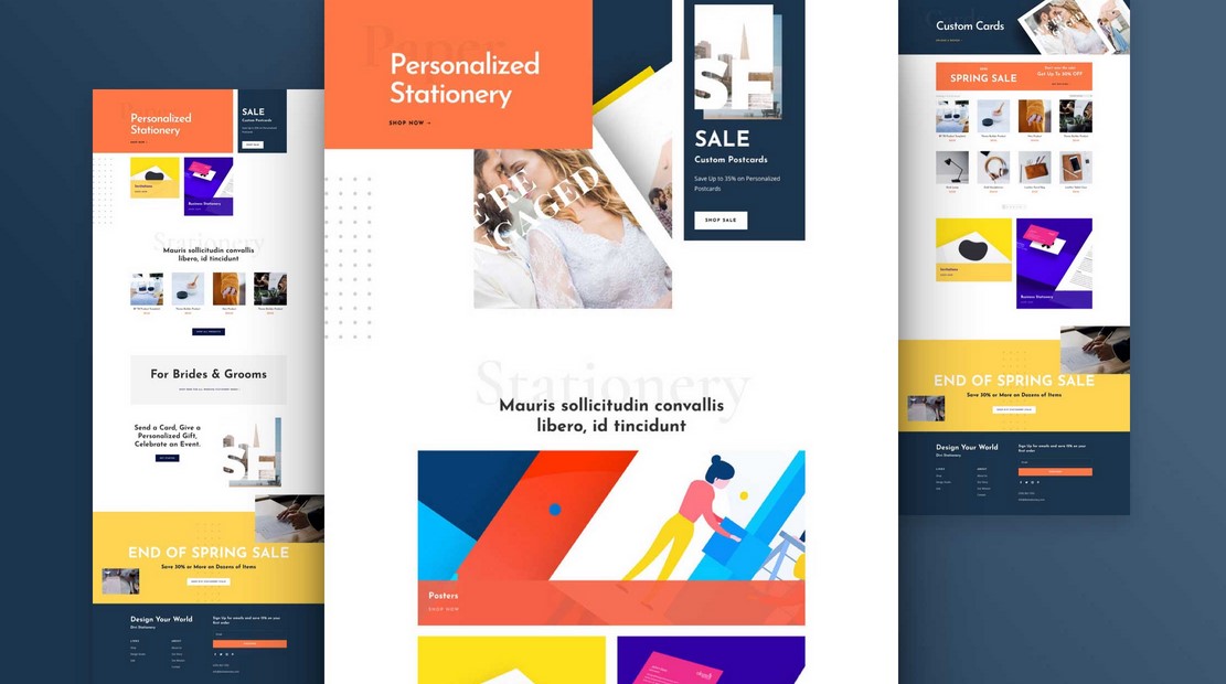 Stationery Shop Free Divi Layout Pack