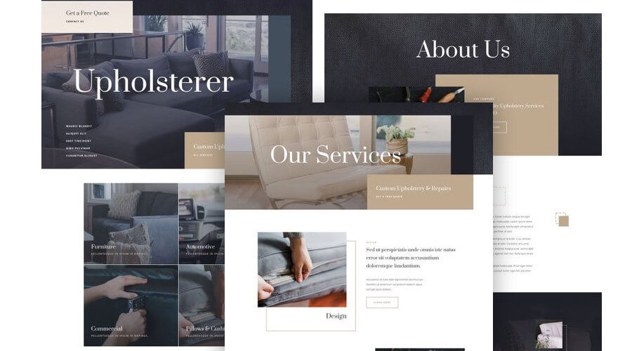 Upholstery Free Divi Layout Pack