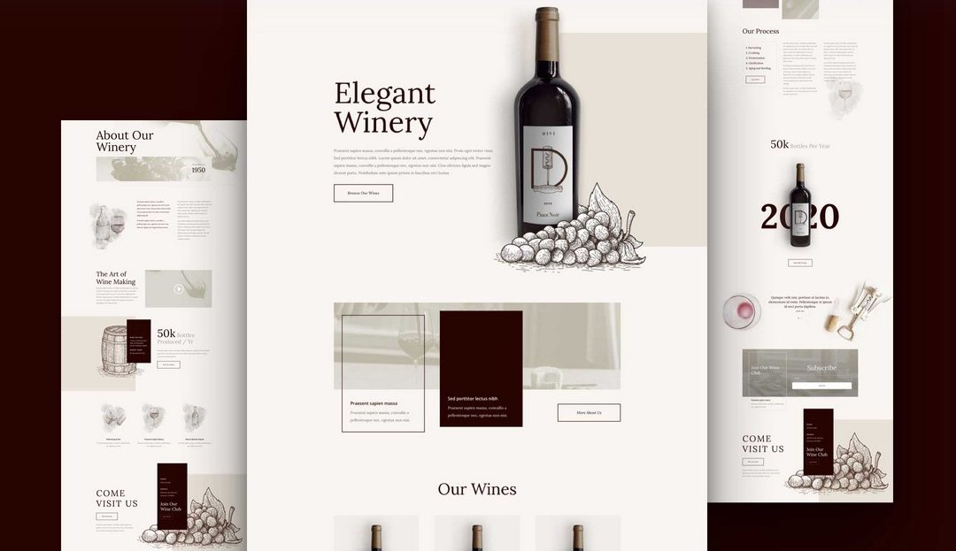 Winery Free Divi Layout Pack