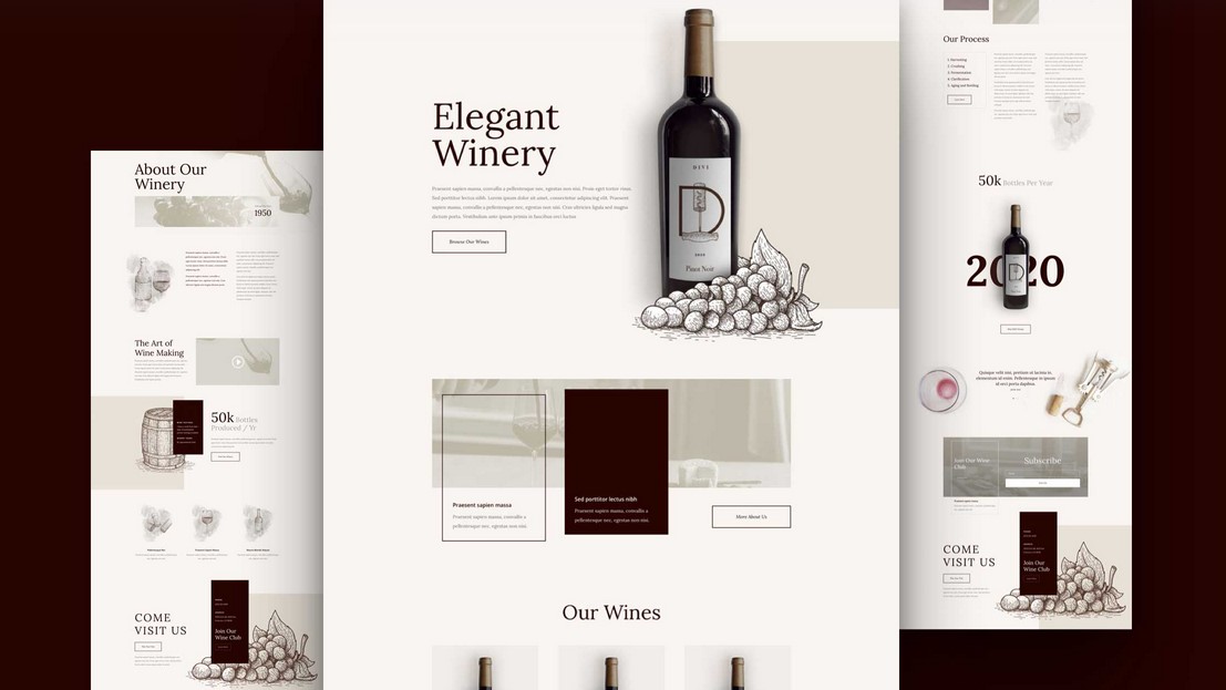 Winery Free Divi Layout Pack
