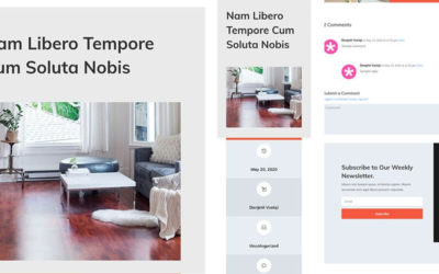 Free Divi Blog Post template for Interior Design Layout Pack