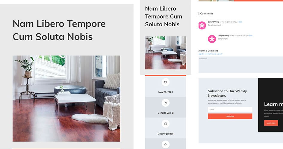 Free Blog post template for Interior Design Layout Pack
