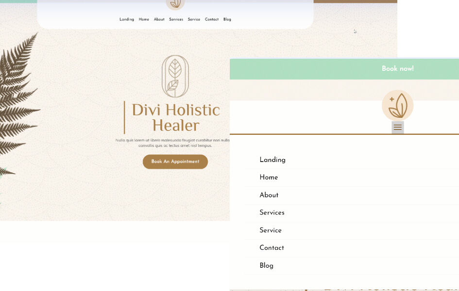 Holistic Healer Free Divi Header & Footer