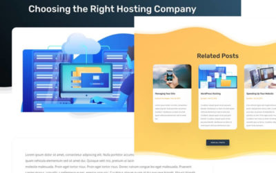 Free Divi Blog Post template for Hosting Company Layout Pack