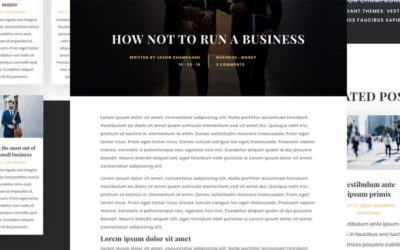 Free Divi Blog Post Template for Business Consultant Layout Pack