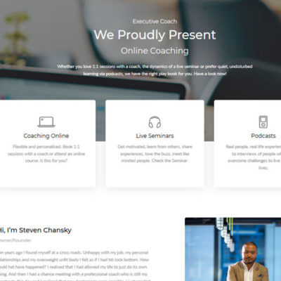 Free Executive Coaching Homepage Divi Layout