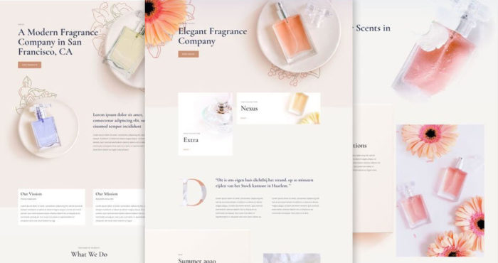 Perfumery Free Divi Layout Pack