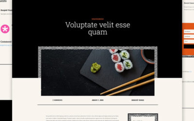 Free Divi Blog Post Template for Sushi restaurant Layout Pack