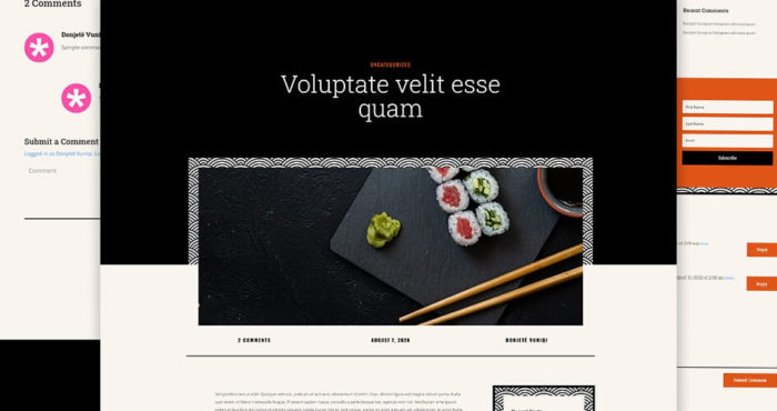 Blog Post Template for Divi’s Sushi Restaurant