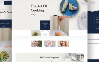 Free Divi Header & Footer Templates for Cooking School Layout Pack