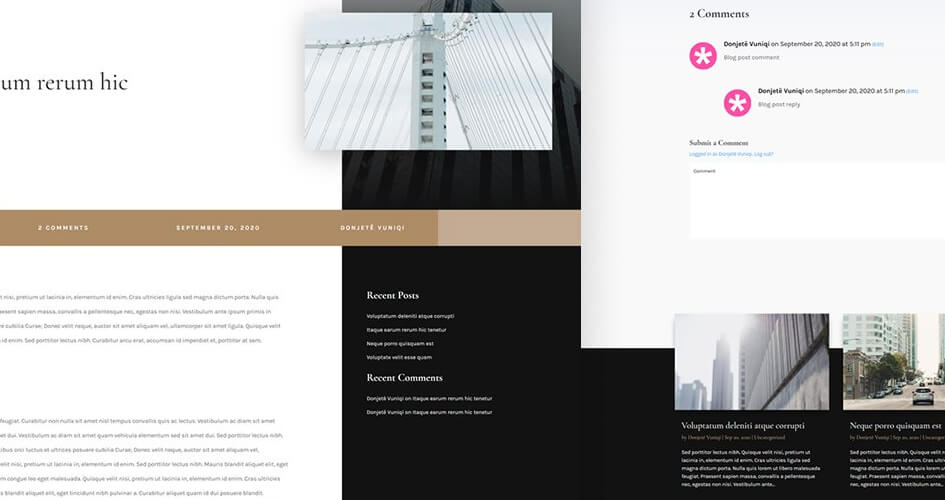 Free Divi Blog Post Template for Architecture Firm Layout Pack