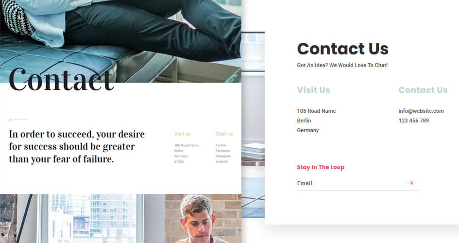 Divi Contact Page Layouts