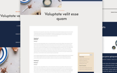 Free Divi Blog Post Template for Cooking School Layout Pack