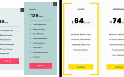 Divi Pricing Table Modules & Sections