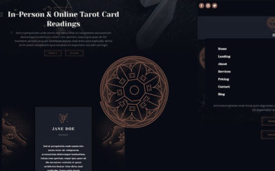 Free Divi Header & Footer Templates for Tarot Layout Pack