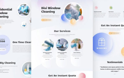 Window Cleaning Free Divi Layout Pack