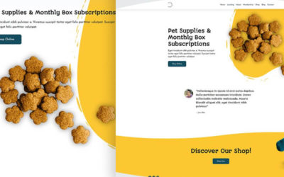 Free Divi Header & Footer Templates for Pet Supply Layout Pack