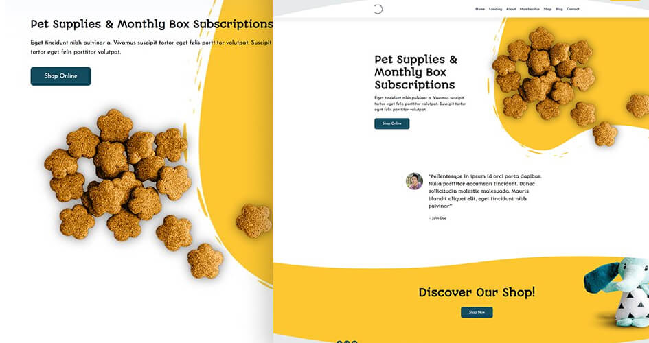 Pet Supply Header & Footer Templates