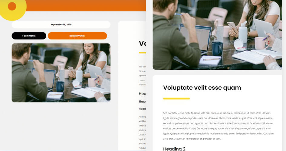Free Divi Blog Post Template for Coworking Space Layout Pack