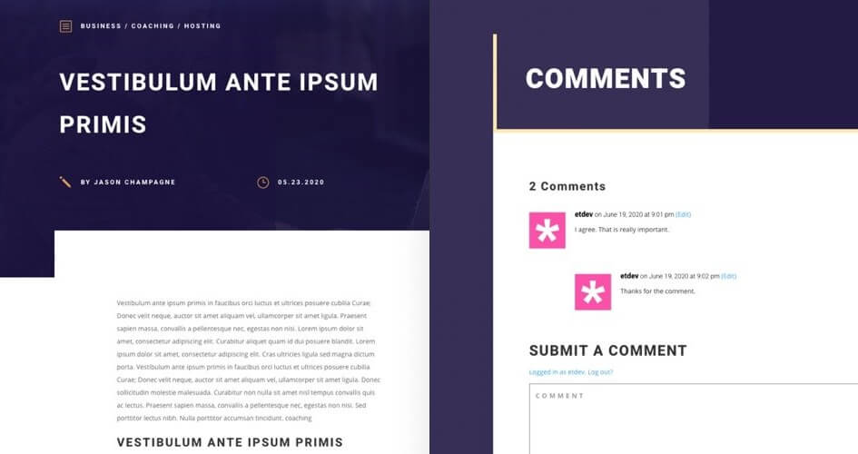 Free Divi Blog Post Template for PR Firm Layout Pack