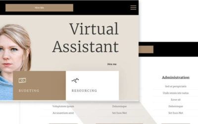 Free Divi Header & Footer Templates for Virtual Assistant Layout Pack