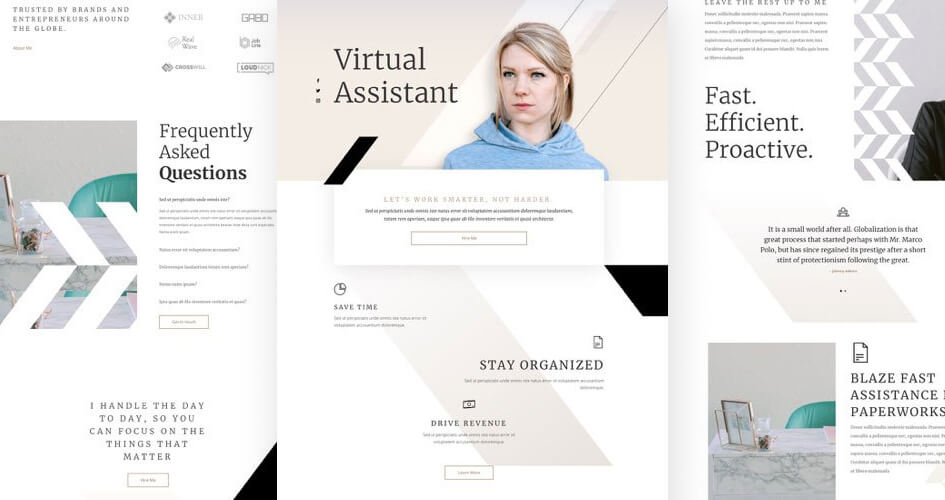 Virtual Assistant Free Divi Layout Pack
