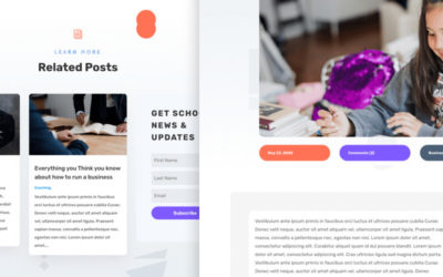 Free Divi Blog Post Template for Elementary School Layout Pack