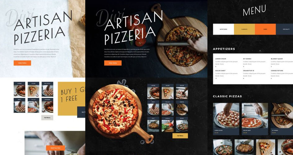 Pizzeria Free Divi Layout Pack