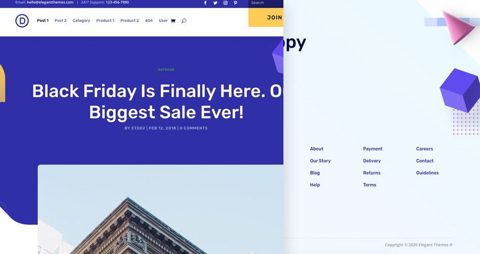 Cyber Monday Free Divi Layout Pack 1