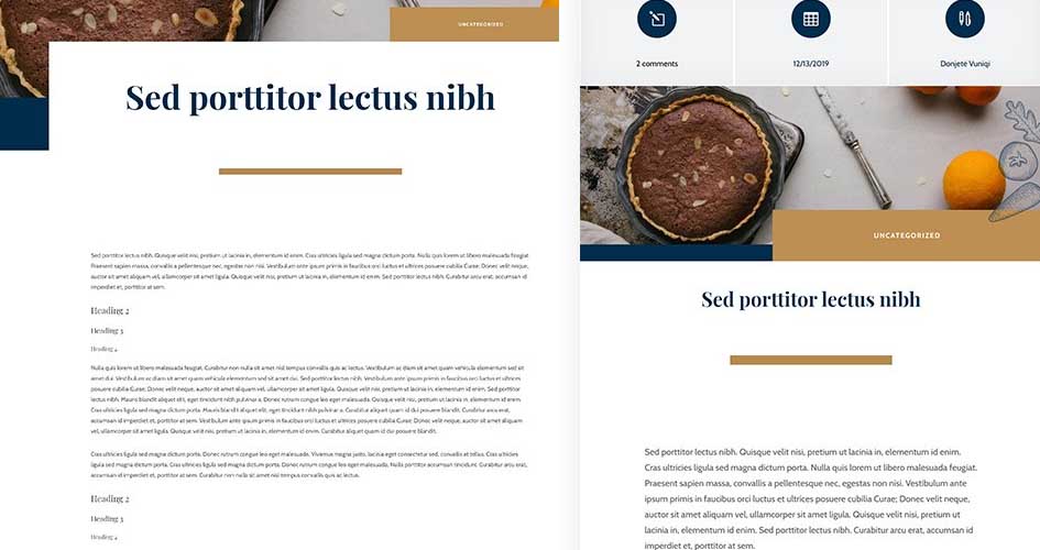 Free Divi Blog Post Template for Bistro Layout Pack