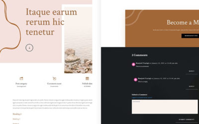 Free Divi Blog Post Template for the Meditation Center Layout Pack