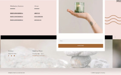 Free Divi Header & Footer Templates for Meditation Center Layout Pack