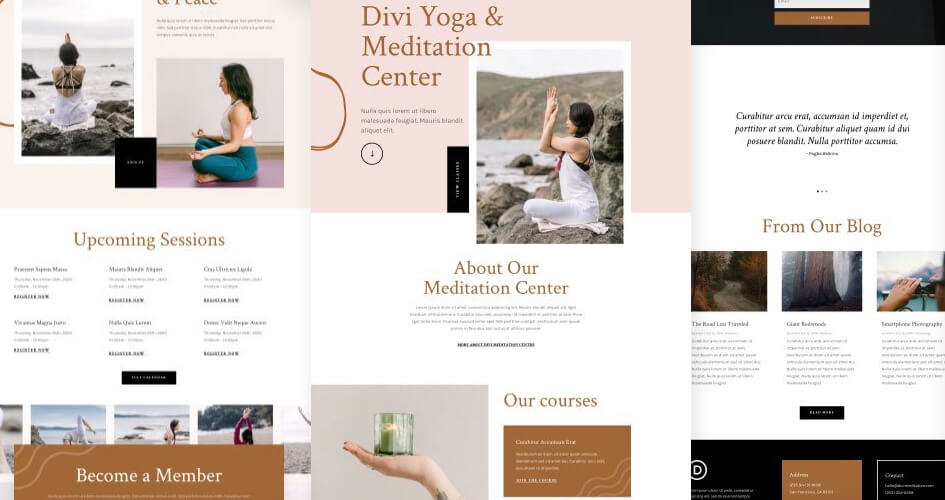 Get a FREE Online Yoga Layout Pack for Divi