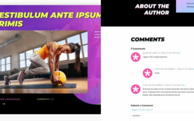 Free Divi Blog Post Template for Virtual Fitness Layout Pack