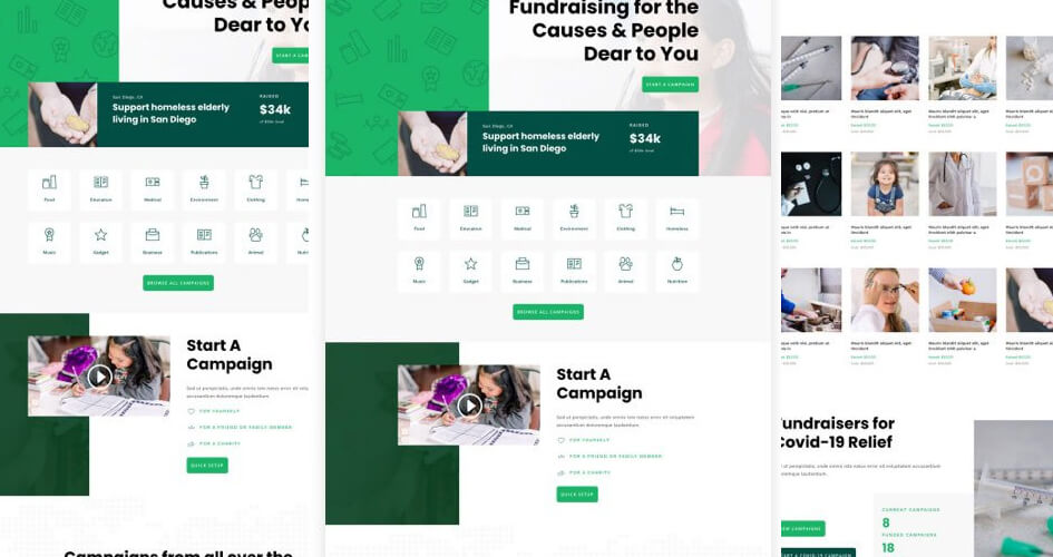 Crowdfunding Free Divi Layout Pack