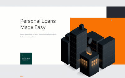 Free Divi Header & Footer Templates for Personal Loan Layout Pack