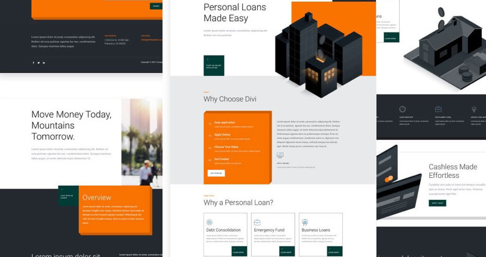 Personal Loan Free Divi Layout Pack