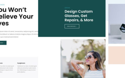 Sunglasses Shop Free Divi Layout Pack