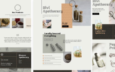 Apothecary Free Divi Layout Pack