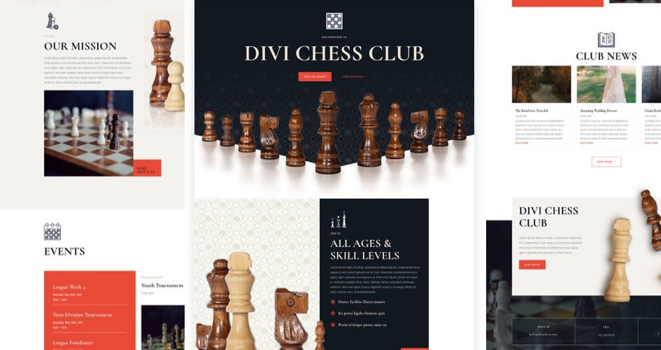 Chess Club Free Divi Layout Pack