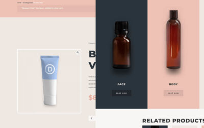 Free Divi Product Template for Beauty Layout Pack