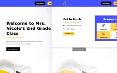 Free Divi Header & Footer Templates for Classroom Layout Pack