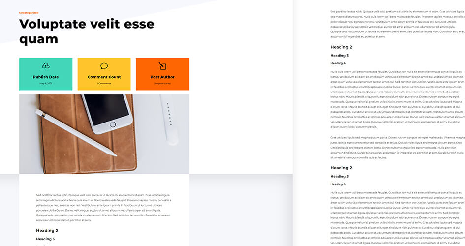 Free Divi Blog Post Template for Electronics Store Layout Pack