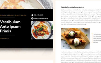Free Divi Blog Post Template for Meal Kit Layout Pack