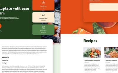 Free Divi Blog Post Template for Produce Box Layout Pack