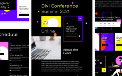 Virtual Conference Free Divi Layout Pack