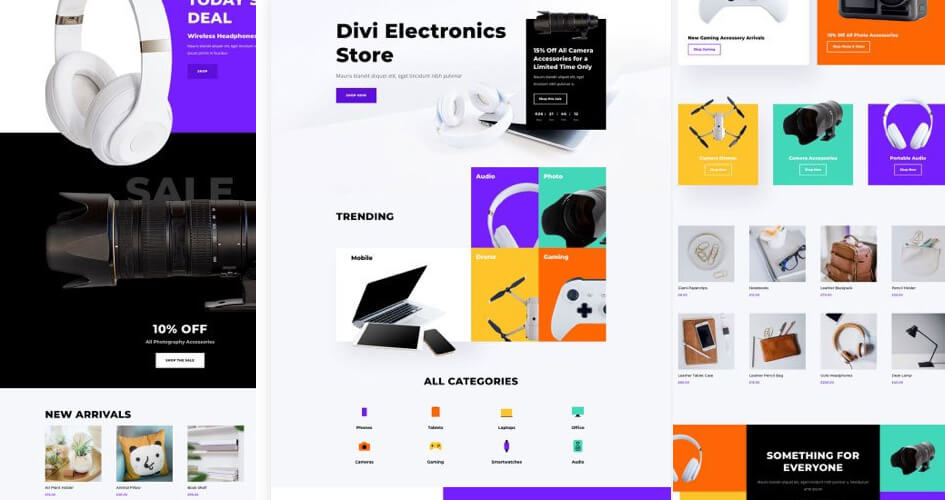 Electronics Store Free Divi Layout Pack