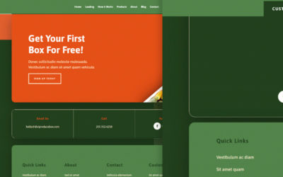 Free Divi Header & Footer Templates for Produce Box Layout Pack